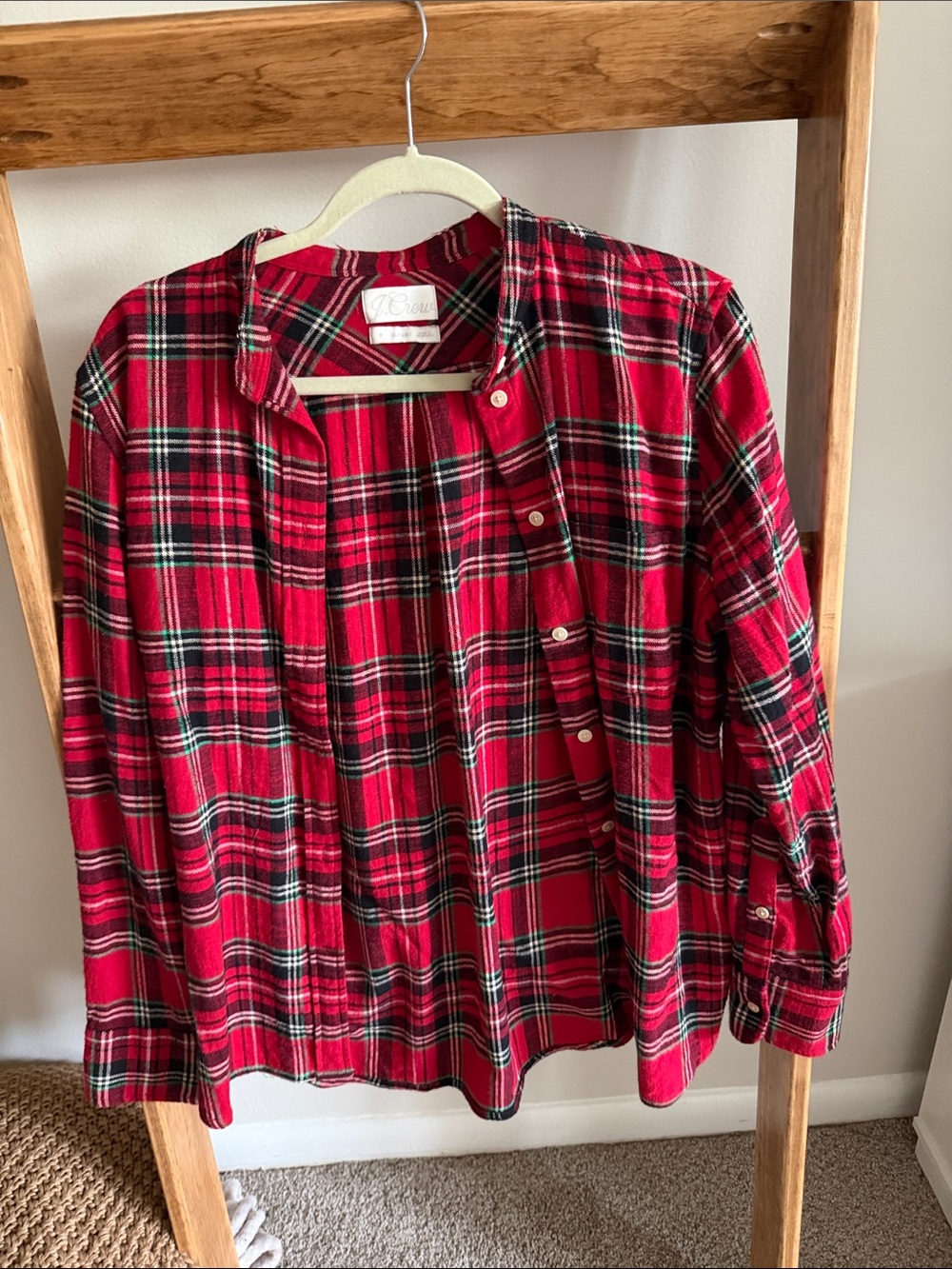 Classic Red and Black Plaid Button-Down Shirt for Kids